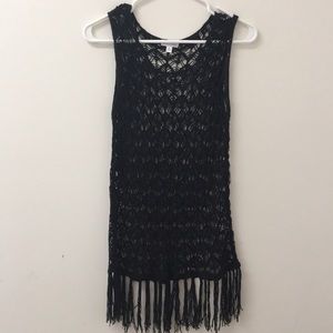 Fringe Black Tank